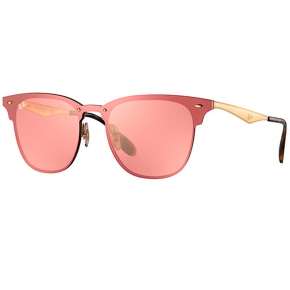 Ray-Ban Sunglasses Gold w/Pink Mirrored Lens - Picture 3 of 7